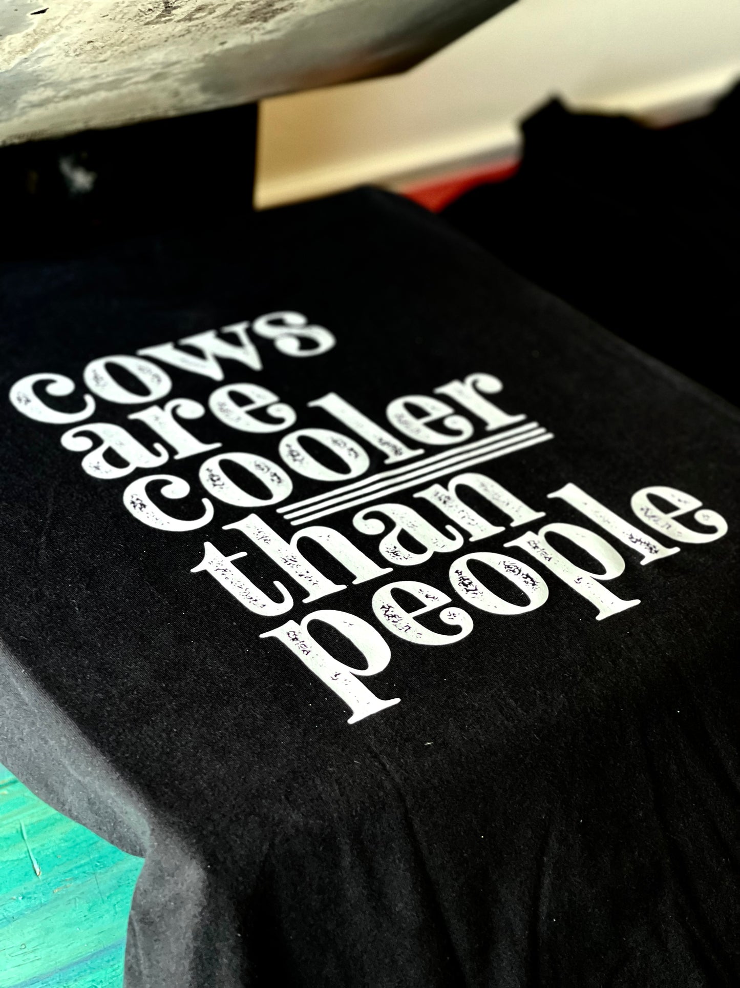 COWS ARE COOLER THAN PEOPLE TEE